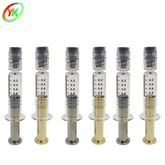 Metal Plunger 1ml Standard Luer Lock Glass Syringe for Thick Oil Distillate