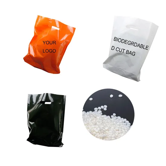 Biodegradable D Cut Bags Cornstarch Eco Friendly Compostable Carrier Bag Custom Eco-Friendly Bags