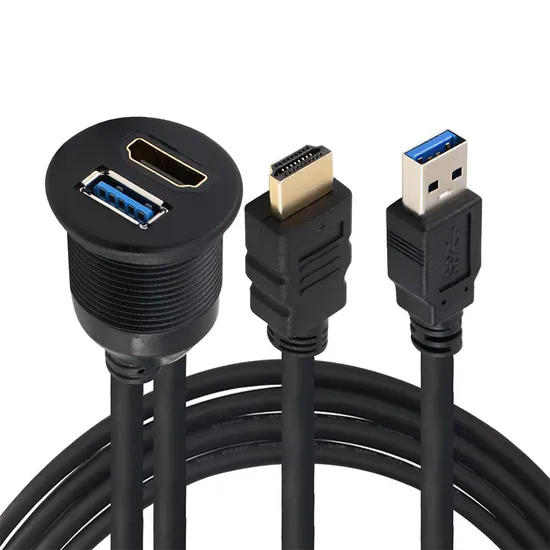 USB3.0 HDMI Waterproof Extension Power Cable for Car Truck Boat Motorcycle