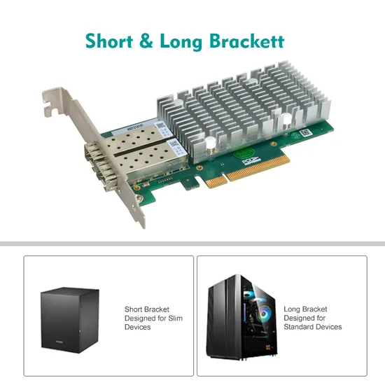 Adopt Intel X710-Bm2 Network Adapter Interface Card 2 X SFP+ 10gbps Dual Port Pcie3.0 X8 Pcie Riser Card