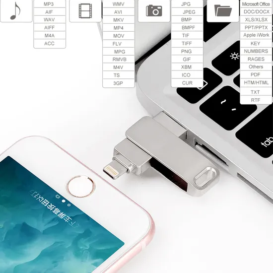 2 in 1 Metal USB 3.0 Flash Drive High Speed Portable Mobile Phone USB Drive for Print Logo