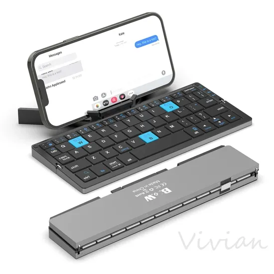 Hot Selling Lightweight Portable Wireless Keyboard Notebook Pad Mini Folding Keyboard