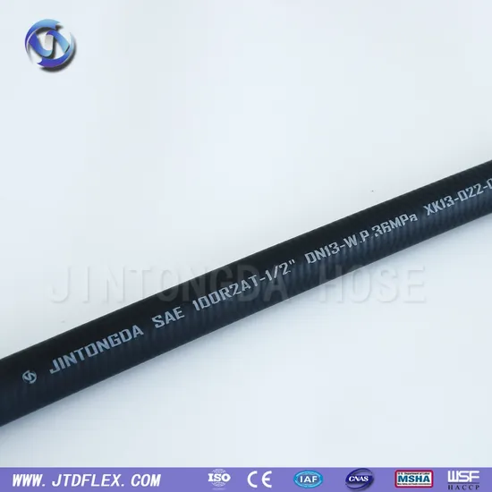 High Quality European SAE DIN Standards Flexible High Pressure Pipe Tube Textile Steel Braided 2sn 1sn R2 R1 Rubber Flexible Hydraulic Hose