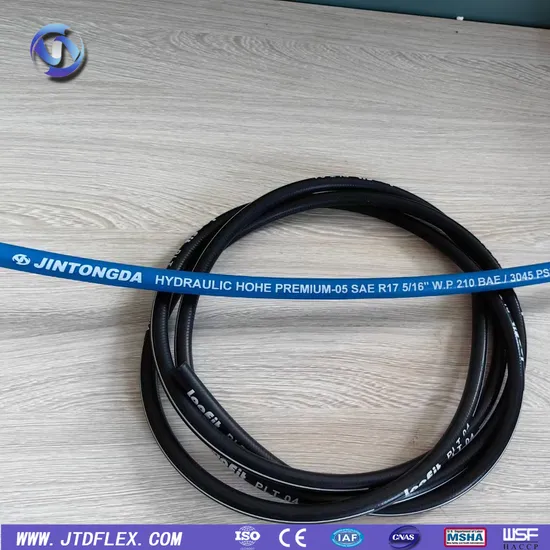 China Manufacturer High Pressure Hydraulic Flexible Hose Tube with One Steel Wire Spiral Braided SAE 100r1at 1sn