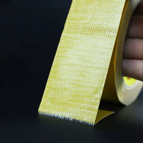 Heavy Duty Waterproof Self Adhesive Double Sided Transparent Reinforced Fiberglass Mesh Tape for Carpet Fixing