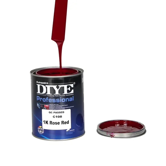 C108 1K Rose Red Car Refinish Spray Paint Metal Automotive Supply Auto Base Acrylic 1K Acrylic Paint 30 Years Old Store Quality Assurance