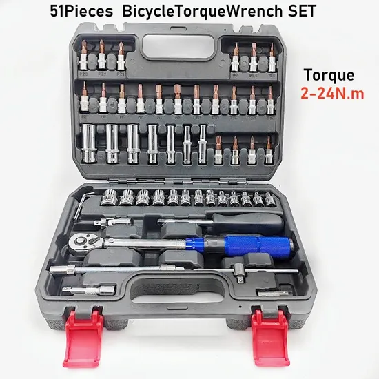 50PCS 1/4 Torque Wrench 2-24nm Automotive Hand Tool Set for Bicycle