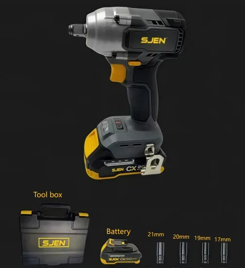 20V Litium Battery Support 350nm Cordless Impact Wrench - Brushless
