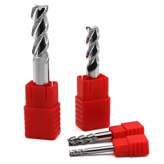 High Polished Solid Carbide 2 Flute Compression End Mill Milling Cutter 3 Flutes Extra Length for Aluminum D20*75*D20*150