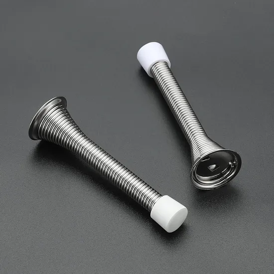 Stainless Steel Gold White Black Spring Door Stoppers with Rubber Bumper for Bottom of Door Stops