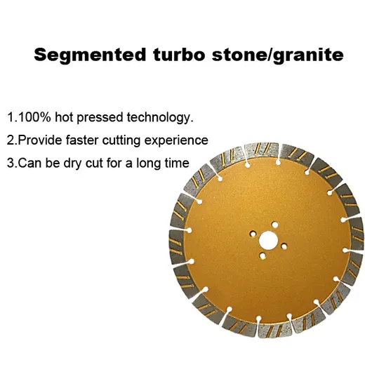 4.5 Inch New Design Segmented Turbo Diamond Saw Blades Diamond-Tools for Stable Smooth Cutting Natural Stone Granite Hardware
