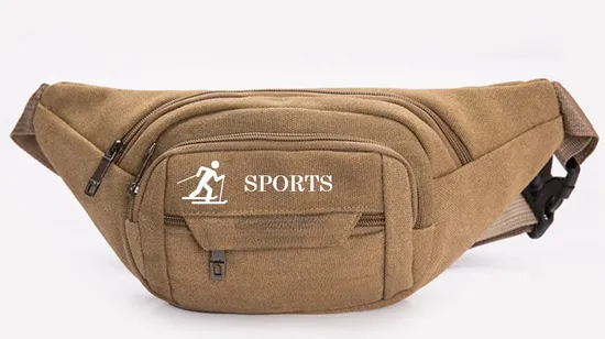 Multi-Function Canvas Waist Pack Single Shoulder Cross-Body Bag Fanny Pack Belt Bum Bag Mobile Phone Wallet Bag Shopping Travel Bag Sports Bag