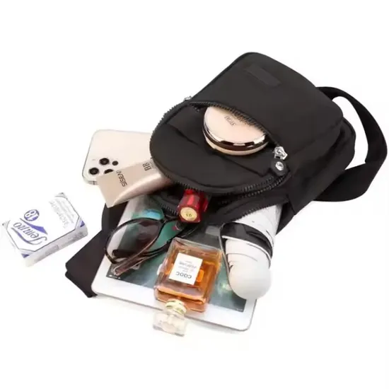 Lightweight Waterproof Nylon Multi-Layer Shoulder Chest Bag Men Women Crossbody Sling Bags