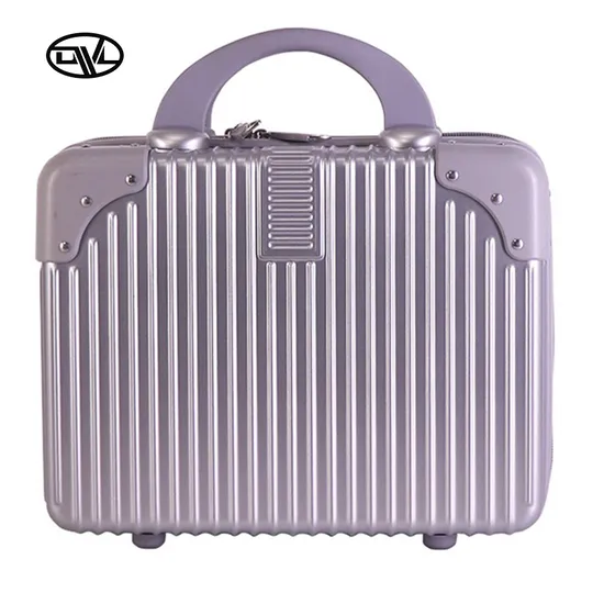 Stylish Portable Cosmetic Case Matching Color 14 Inches Travel Makeup Organizing Bag Multi-Function with Corner Guard for Traveler