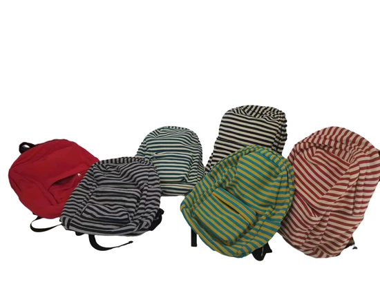 Customize Large Capacity Striped Design Knitted Shock Proof Fabric Backpack for Tablet or Laptop