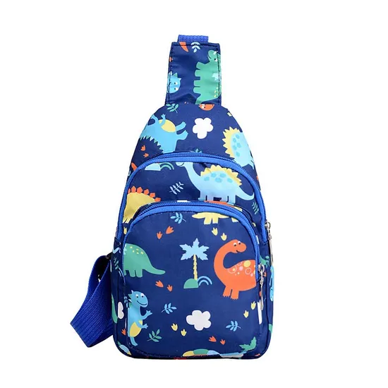 Kids Crossbody Bag Kids Sling Bags, Small Nylon Sling Bag for Kids Travel Bag for Kids, Cartoon Sling Bag for Kids (Blue)