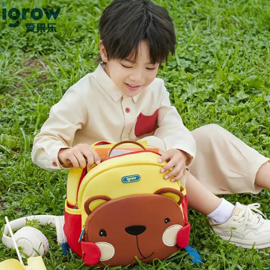 Igrow Cartoon Design Bear Kids Study Schoolbag Cartoon Design