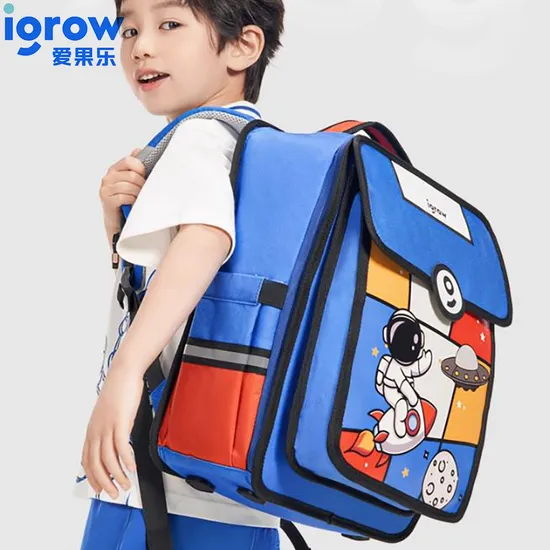Is230-B Igrow Boy Style Spaceman Assembly Schoolbag for Kids Primary Students