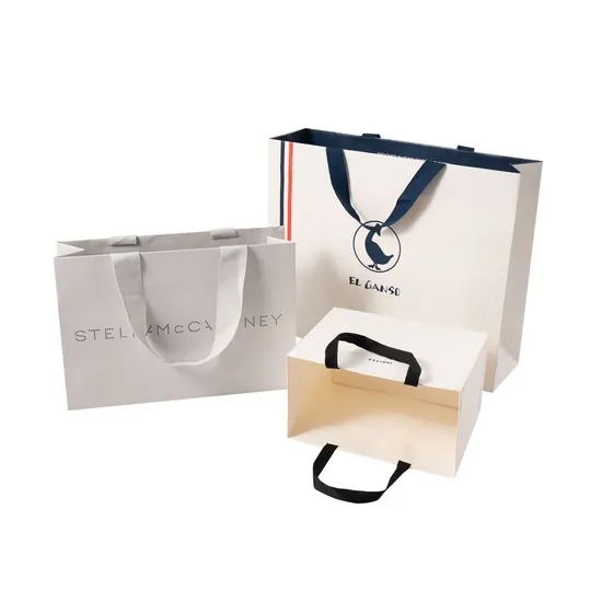 Easy to Carry Anti-Scratch Customizable Luxury Shopping Paper Bag