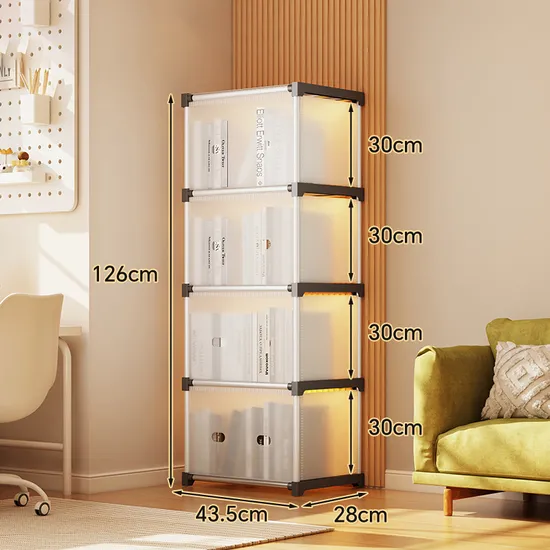 Plastic Bookcase Home Bookshelf Metal Book Shelves Display Racks Book Shelf Storage Box for Bedroom