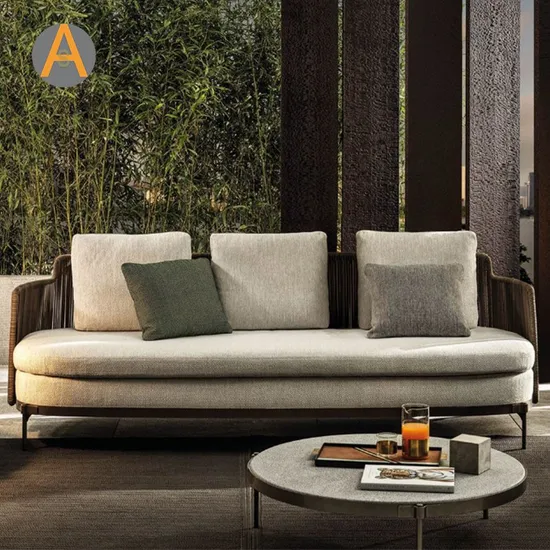 Best Selling Outdoor Wicker Sectional Sofa Set with Cushion Garden Rattan Furniture Sofa