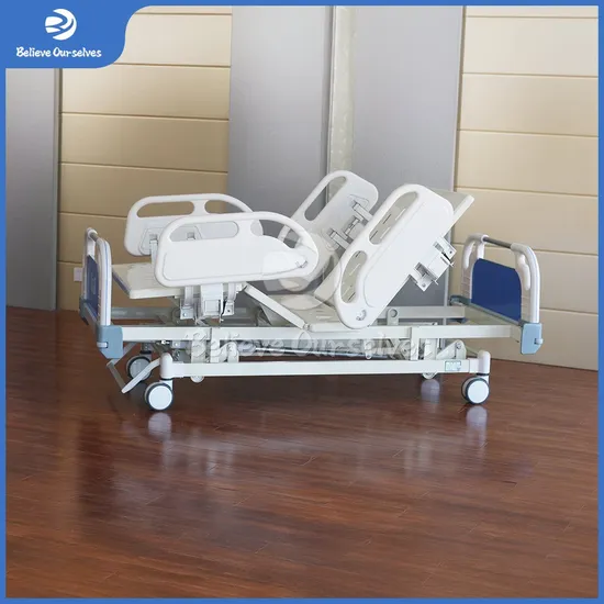 Huaren Medical Equipment Hospital-Furniture Factory Multi-Function ICU Medical Bed Hr-S01 Adjustable Three Crank Manual Hospital Bed for Hospital Patien