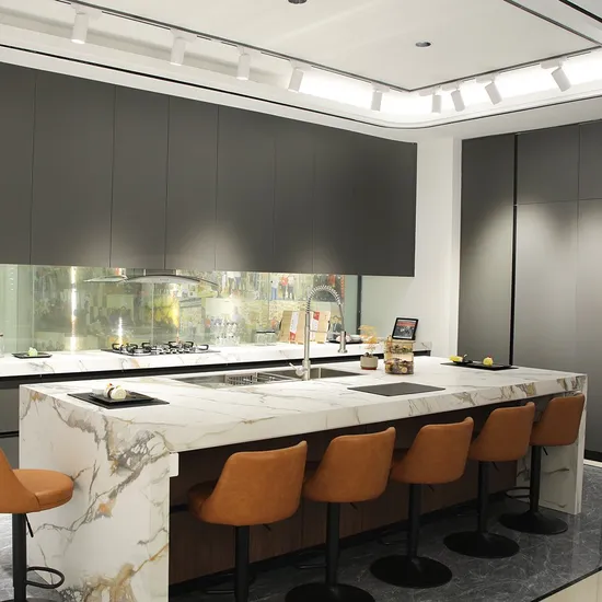 New Design Particle Board / MDF Plywood New George Modern Kitchen Cabinets