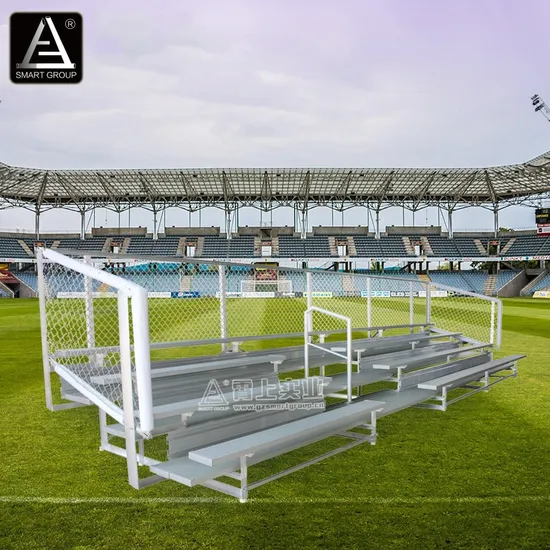 4 Rows Football Aluminum Stadium Bleachers Tip and Roll Aluminum Grandstand Bleachers Seating