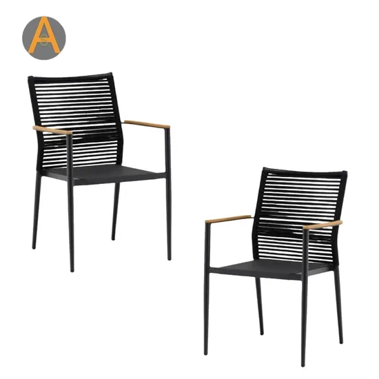 Modern Outdoor Waiting Room Furniture Lounge Hotel Beach Rope Conversation Chair