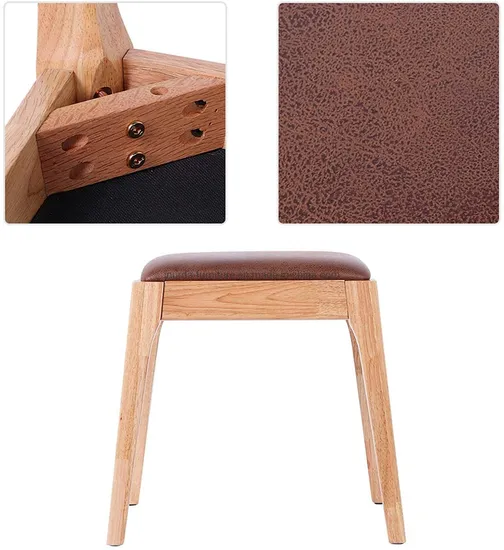 Stylish Solid Wood Makeup Chair for Modern Bedrooms