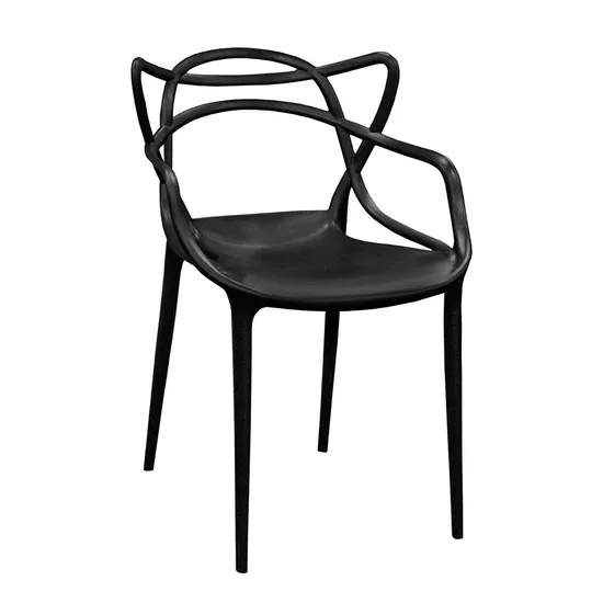 Dining Furniture Black Entangled Armchair Molded Plastic Chair Armless Dining Room Chair (ZG50-031)