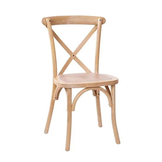 Manufacturer Popular Cross Back Wooden Banquet Stool Dining Chair (ZG11-002)
