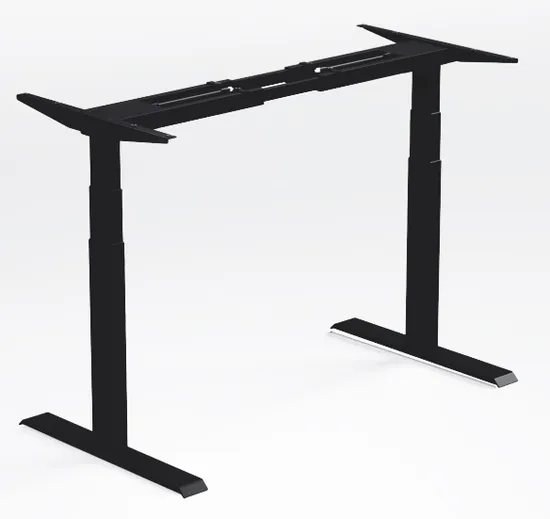 Ergonomic Dual Motor Three Stages Lifting Motorized Adjustable Electric Stand up Desk Frame for Office