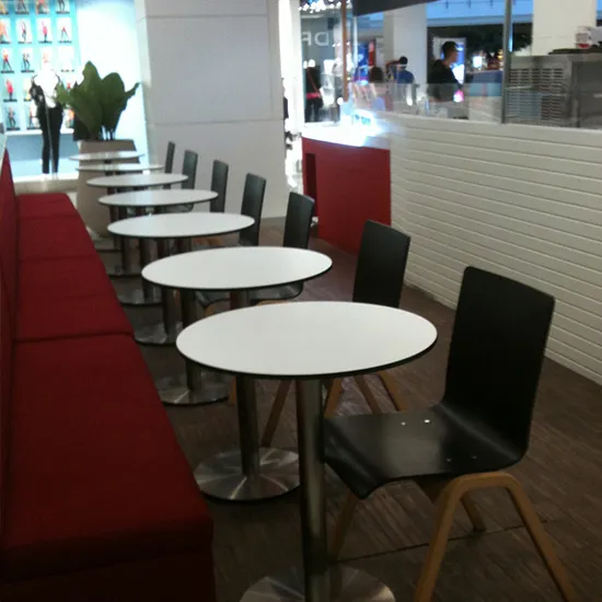 Enhanced Durable Restaurant Chairs Wood Plywood Table Restaurant Dining Furniture