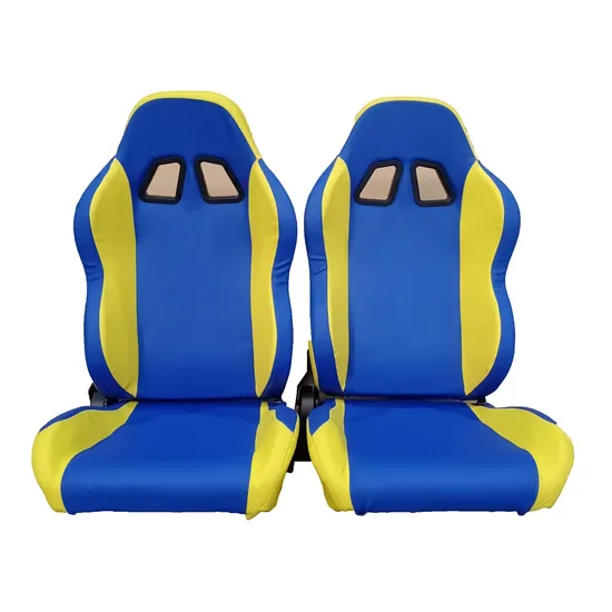Blue-Yellow Color Racing Seat