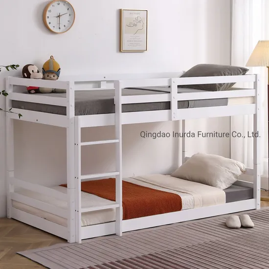 Kids Multifunctional Wooden Bunk Bed, Twin Over Twin Loft Bed Support OEM Bed