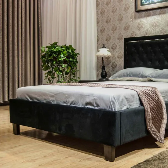 New Huayang Customized Bed Living Room Hotel Fabric Bedroom Furniture for Adult