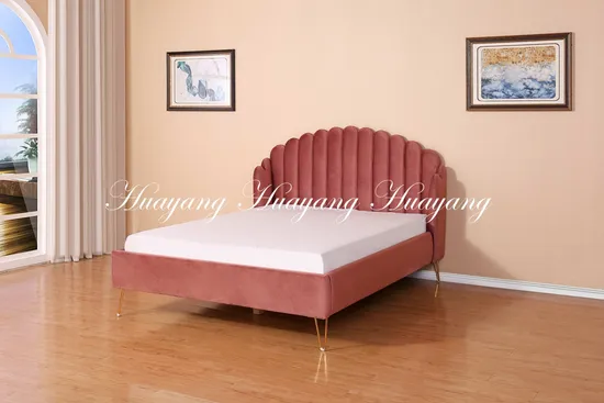 Hot Sale Huayang Design Bed Wooden Hotel Home Furniture