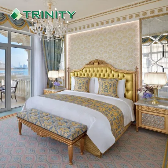 5 Star European Royal Classics Antique Style Hotel Bed Room Furniture Bedroom Set Luxury Villa Furniture