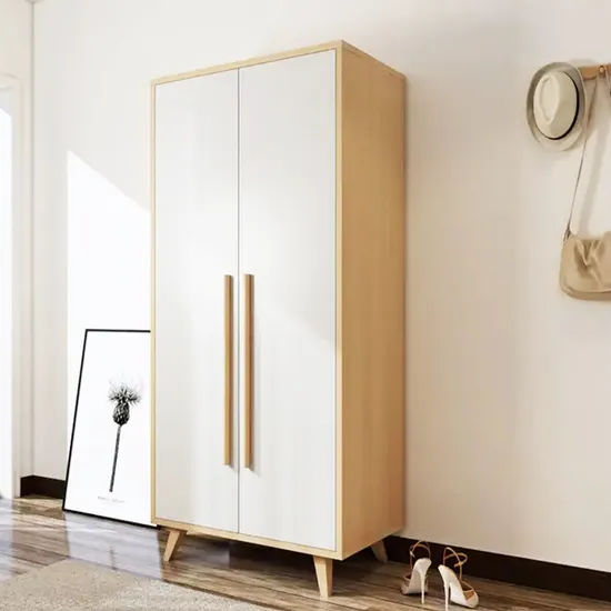 Low MOQ High Quality Wood Furniture Storage Closet Wardrobe Wooden Panel Furniture Bedroom Wardrobe