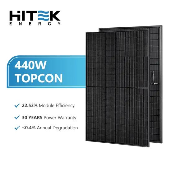 Hitek 420W 430W 440W 450W N Type Topcon All Black Bifacial Double Glass A Grade PV Module Solar Panel