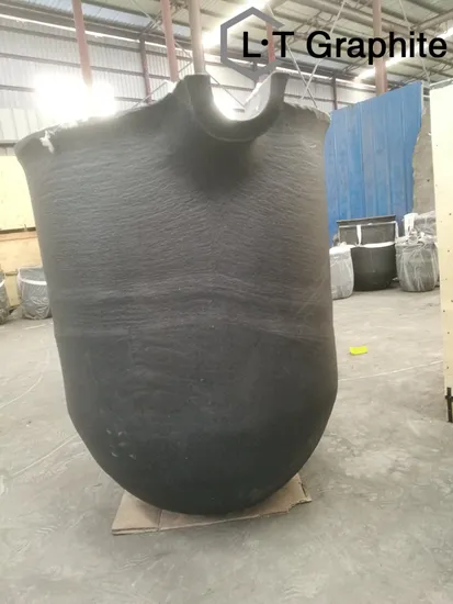 Large Melt Capacity Silicon Carbide Graphite Crucible with Dumping Slot