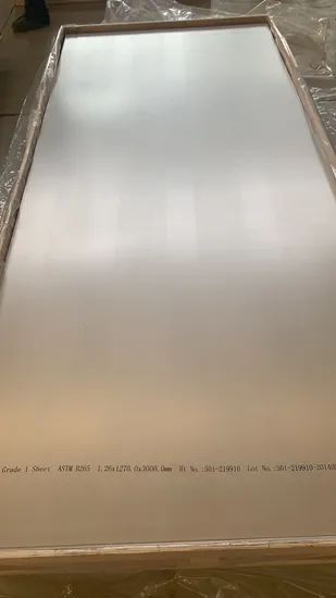 Factory Supply High Quality Customized Mirror Finish Gr1 Gr2 Titanium Sheet Plate