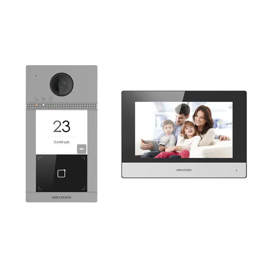 7-Inch IP Video Intercom Kit Ds-Kis604-S Hikvision Villa Door Phone Smart Door Unlock WiFi Video Intercom System