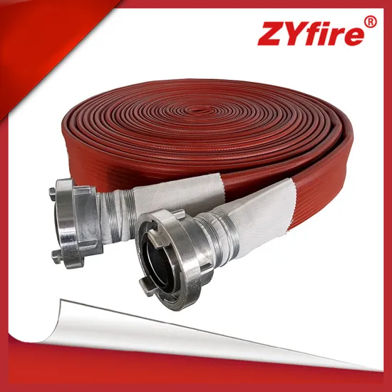 Zyfire BS6391 UL Certified Single Jacket Rubber Covered Layflat NBR Lining Fire Hose