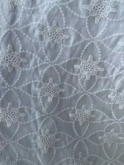 Cheap Price Textile Tulle Mesh Embroider Fabric Embroidery Lace Fabric for Wedding Dress