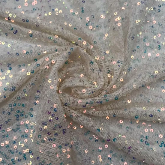 Yigao Textile Sequin Fabric Shiny Sequins Fashion Garments Fabric Mesh Fabric