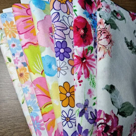 Customize Oed ODM Printed Cotton Linen Fabric Roll Packing for Shirt Fabric Dress Fabric