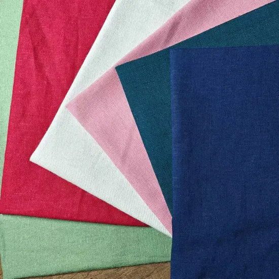 Wholesale High Quality Dyed Clothing Shirt Linen Fabric Custom Multi Colors