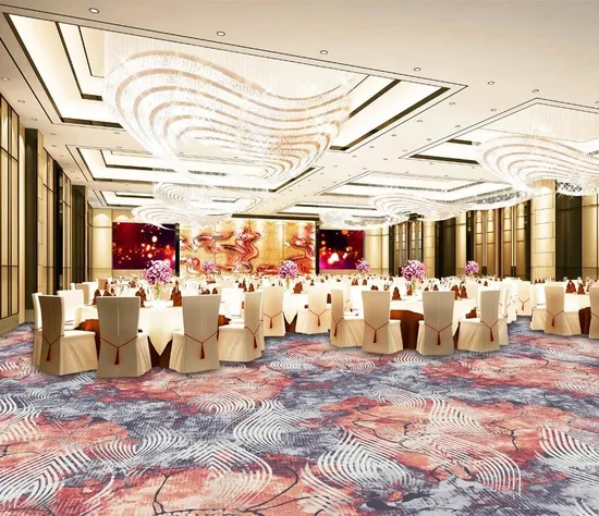 SGS Factory Modern Oil Stain Resistant Wall to Wall Machine Woven Printing Commercial Hotel Polyester Nylon Tufted Floor Carpet